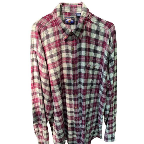 Men’s Falcon Bay Checked Long Sleeve Flannel Shirt SZ XLT - Picture 1 of 6